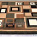 Handcraft Rugs-Modern Contemporary Living Room Rugs-Abstract Carpet with Geometric Pattern-Black/ Beige/Ivory/Chocolate (2x 3 feet Doormat)   